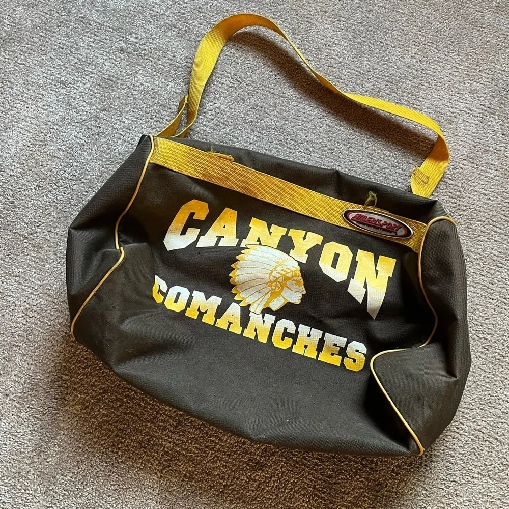 VTG 90’s Brown & Yellow School Duffle Bag
